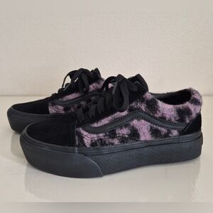 Vans Leopard Fuzzy Skate Shoes, Retro Unisex (M4.5/W6)
